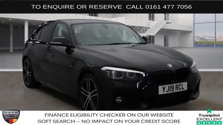 Used 2019 BLACK BMW 1 SERIES Hatchback 2.0 118d M Sport Shadow Edition Hatchback 5dr Diesel Auto Euro 6 (s/s) (150 ps) DIESEL (reg. 2019-06-01) (Automatic) for sale in Stockport