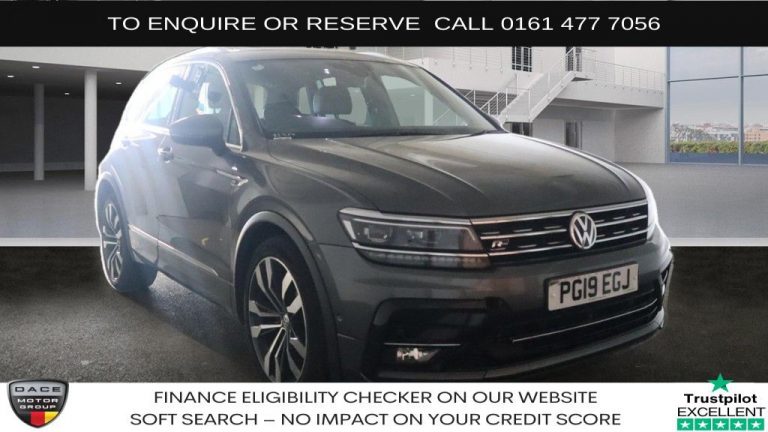 Used 2019 GREY VOLKSWAGEN TIGUAN SUV 2.0 TDI R-Line Tech SUV 5dr Diesel DSG Euro 6 (s/s) (150 ps) DIESEL (reg. 2019-07-30) (Automatic) for sale in Stockport