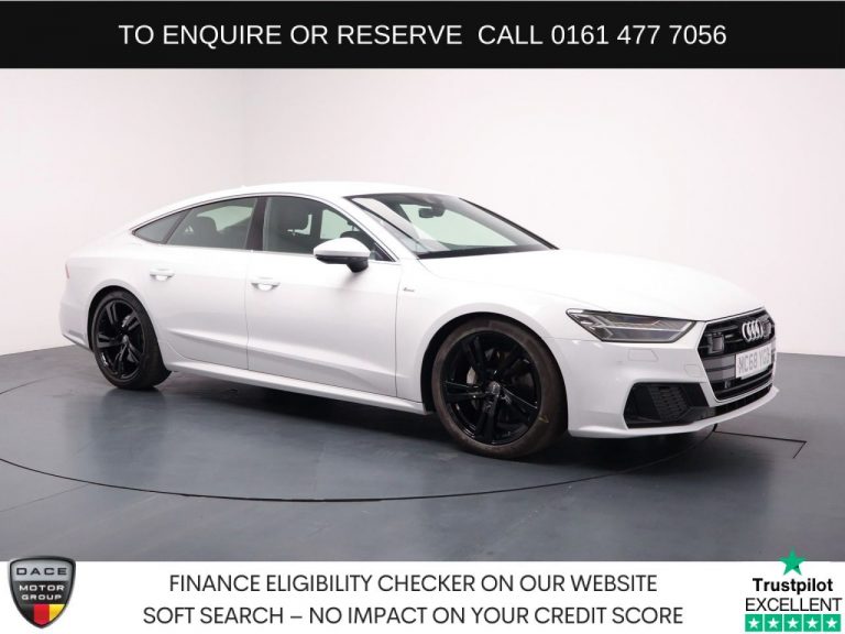 Used 2019 WHITE AUDI A7 Hatchback 3.0 TDI V6 50 S line Sportback 5dr Diesel Tiptronic quattro Euro 6 (s/s) (286 ps) DIESEL (reg. 2019-02-20) (Automatic) for sale in Stockport