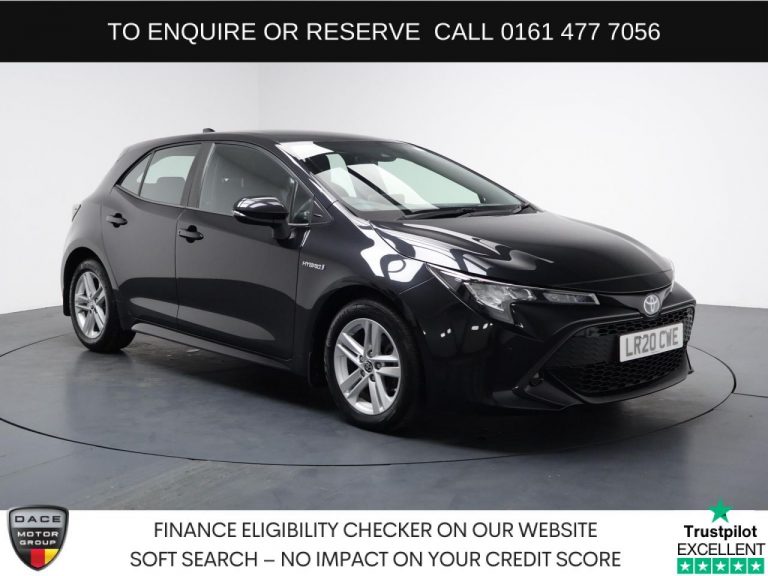 Used 2020 BLACK TOYOTA COROLLA Hatchback 1.8 VVT-h Icon Hatchback 5dr Petrol Hybrid CVT Euro 6 (s/s) (122 ps) PETROL HYBRID (reg. 2020-03-02) (Automatic) for sale in Stockport
