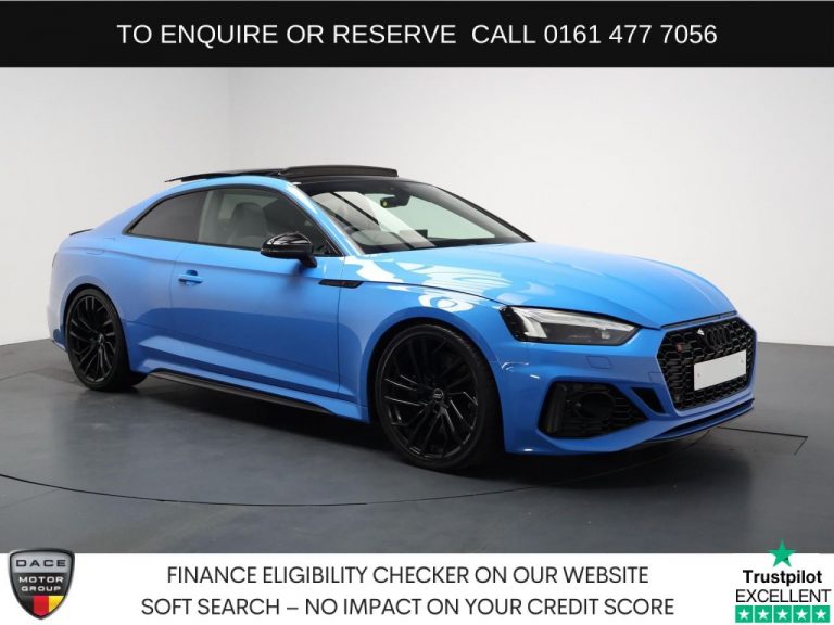 Used 2020 BLUE AUDI RS5 Coupe 2.9 TFSI V6 Carbon Black Coupe 2dr Petrol Tiptronic quattro Euro 6 (s/s) (450 ps) PETROL (reg. 2020-10-21) (Automatic) for sale in Stockport