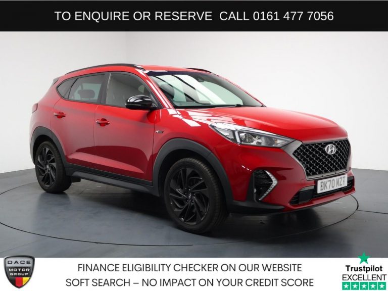 Used 2020 RED HYUNDAI TUCSON SUV 1.6 CRDi MHEV N Line SUV 5dr Diesel Hybrid DCT Euro 6 (s/s) (136 ps) DIESEL HYBRID (reg. 2020-09-01) (Automatic) for sale in Stockport
