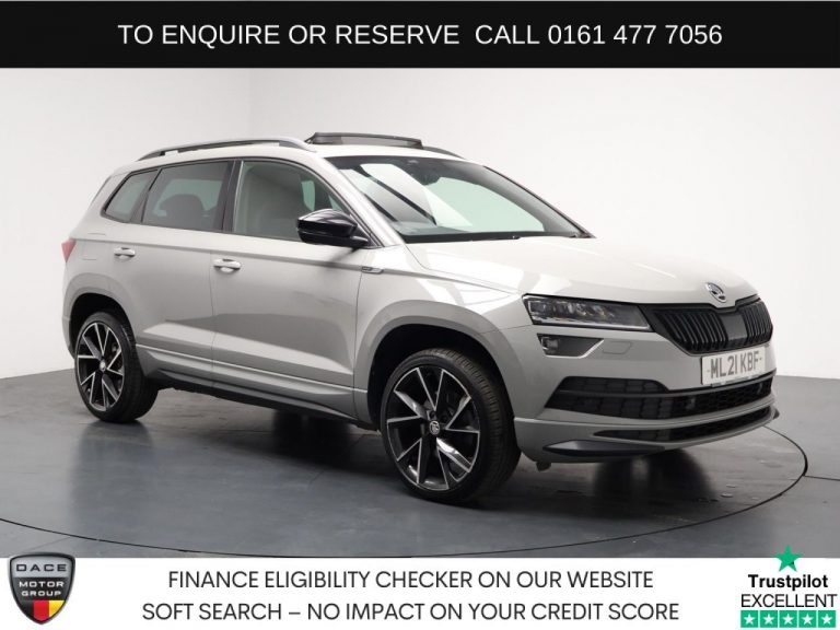 Used 2021 GREY SKODA KAROQ SUV 1.5 TSI ACT SportLine SUV 5dr Petrol DSG Euro 6 (s/s) (150 ps) PETROL (reg. 2021-03-31) (Automatic) for sale in Stockport