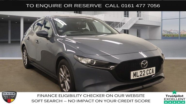 Used 2022 GREY MAZDA MAZDA3 Hatchback 2.0 e-SKYACTIV-G MHEV SE-L Lux Hatchback 5dr Petrol Auto Euro 6 (s/s) (122 ps) PETROL (reg. 2022-03-24) (Automatic) for sale in Stockport