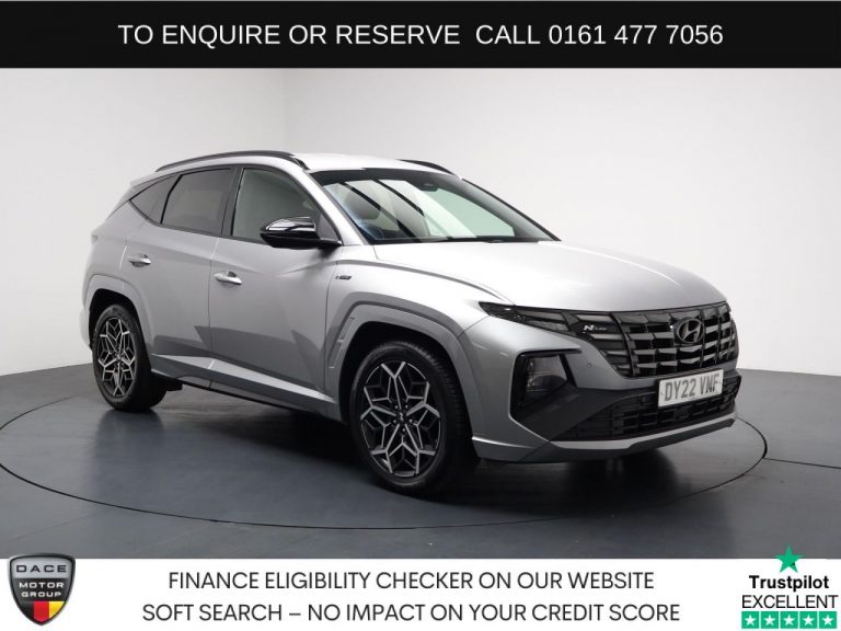 Used 2022 SILVER HYUNDAI TUCSON SUV 1.6 T-GDi MHEV N Line SUV 5dr Petrol Hybrid DCT Euro 6 (s/s) (150 ps) PETROL HYBRID (reg. 2022-03-23) (Automatic) for sale in Stockport