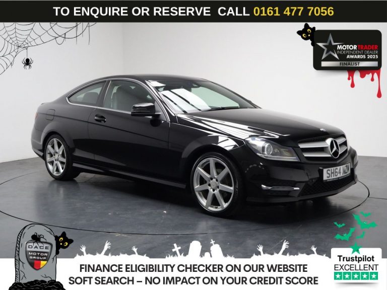 Used 2014 BLACK MERCEDES-BENZ C-CLASS Coupe 2.1 C220 CDI AMG Sport Edition Coupe 2dr Diesel G-Tronic+ Euro 5 (s/s) (170 ps) DIESEL (reg. 2014-10-31) (Automatic) for sale in Stockport