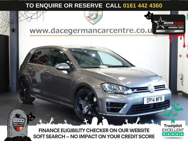 Used 2014 GREY VOLKSWAGEN GOLF Hatchback 2.0 TSI BlueMotion Tech R Hatchback 5dr Petrol DSG 4Motion Euro 6 (s/s) (300 ps) PETROL (reg. 2014-08-01) (Automatic) for sale in Stockport