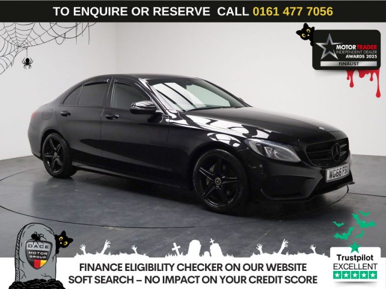 Used 2016 BLACK MERCEDES-BENZ C-CLASS Saloon 2.1 C220d AMG Line Saloon 4dr Diesel 7G-Tronic+ Euro 6 (s/s) (170 ps) DIESEL (reg. 2016-11-02) (Automatic) for sale in Stockport