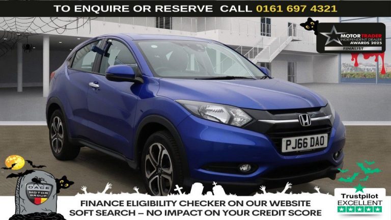 Used 2016 BLUE HONDA HR-V SUV 1.5 i-VTEC SE SUV 5dr Petrol CVT Euro 6 (s/s) (130 ps) PETROL (reg. 2016-10-14) (Automatic) for sale in Stockport