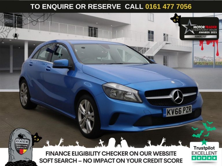 Used 2016 BLUE MERCEDES-BENZ A-CLASS Hatchback 1.6 A180 Sport Hatchback 5dr Petrol 7G-DCT Euro 6 (s/s) (122 ps) PETROL (reg. 2016-09-07) (Automatic) for sale in Stockport