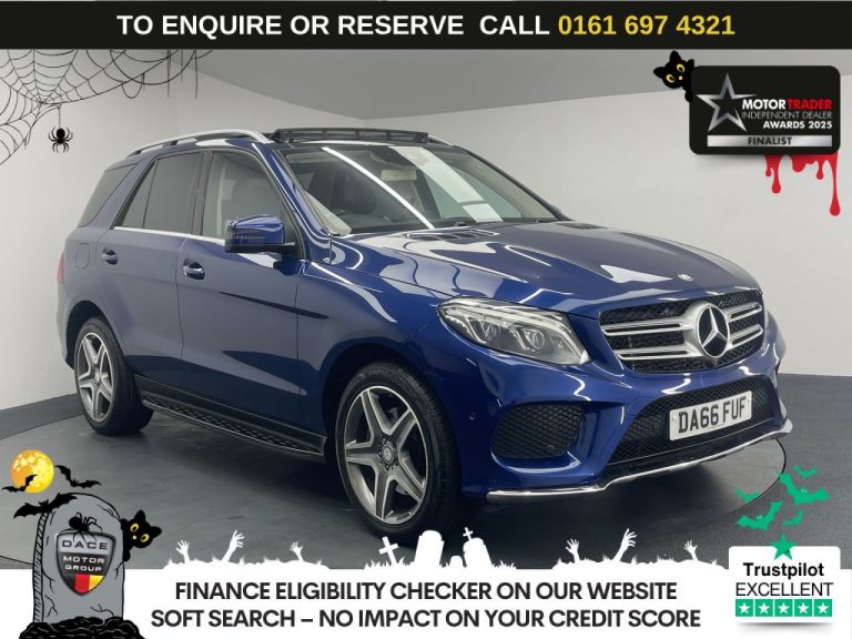 Used 2016 BLUE MERCEDES-BENZ GLE SUV 2.1 GLE250d AMG Line (Premium) SUV 5dr Diesel G-Tronic 4MATIC Euro 6 (s/s) (204 ps) DIESEL (reg. 2016-12-12) (Automatic) for sale in Stockport