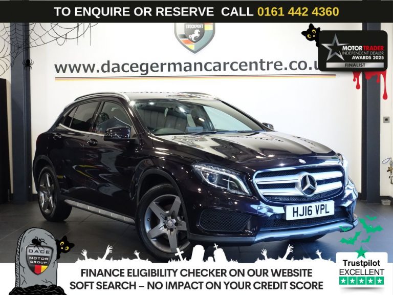 Used 2016 PURPLE MERCEDES-BENZ GLA SUV 2.1 GLA220d AMG Line (Premium) SUV 5dr Diesel 7G-DCT 4MATIC Euro 6 (s/s) (177 ps) DIESEL (reg. 2016-06-23) (Automatic) for sale in Stockport