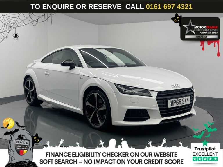 Used 2016 WHITE AUDI TT Coupe 2.0 TFSI Black Edition Coupe 3dr Petrol S Tronic Euro 6 (s/s) (230 ps) PETROL (reg. 2016-12-24) (Automatic) for sale in Stockport