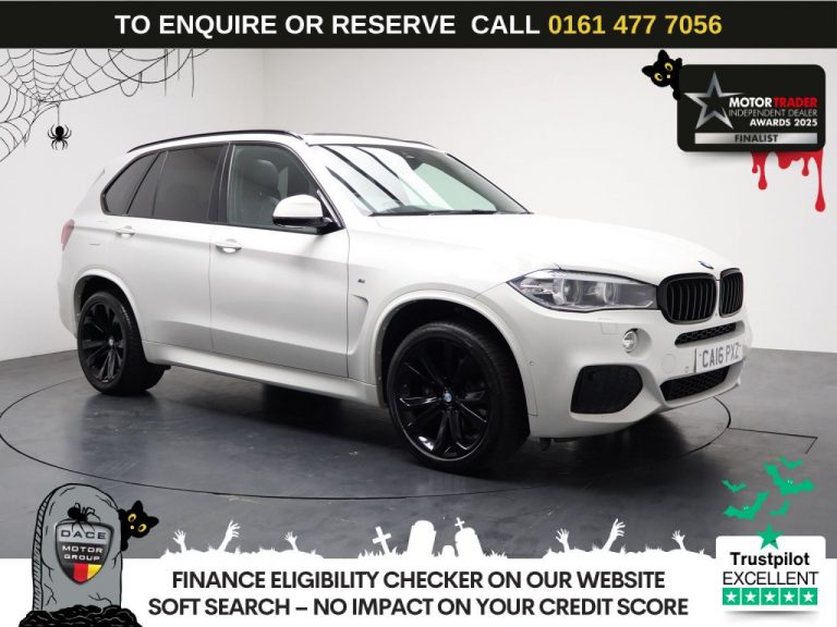 Used 2016 WHITE BMW X5 SUV 3.0 40d M Sport SUV 5dr Diesel Auto xDrive Euro 6 (s/s) (313 ps) DIESEL (reg. 2016-06-08) (Automatic) for sale in Stockport