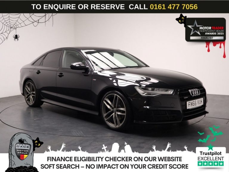 Used 2017 BLACK AUDI A6 SALOON Saloon 2.0 TDI Black Edition Saloon 4dr Diesel S Tronic quattro Euro 6 (s/s) (190 ps) DIESEL (reg. 2017-01-23) (Automatic) for sale in Stockport