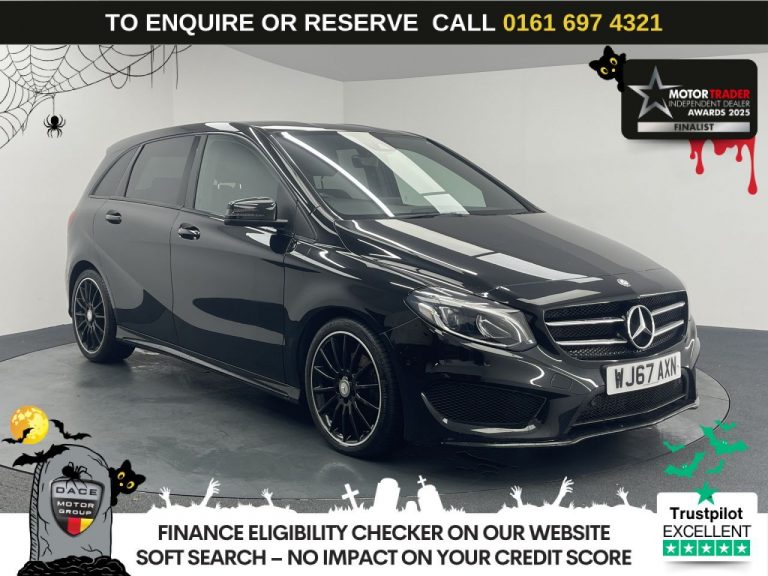 Used 2017 BLACK MERCEDES-BENZ B-CLASS MPV 1.5 B180d AMG Line (Premium) MPV 5dr Diesel 7G-DCT Euro 6 (s/s) (109 ps) DIESEL (reg. 2017-09-30) (Automatic) for sale in Stockport