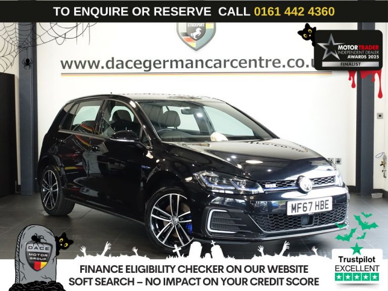 Used 2017 BLACK VOLKSWAGEN GOLF Hatchback 1.4 TSI 8.7kWh GTE Hatchback 5dr Petrol Plug-in Hybrid DSG Euro 6 (s/s) (204 ps) PETROL PLUG-IN HYBRID (reg. 2017-09-12) (Automatic) for sale in Stockport