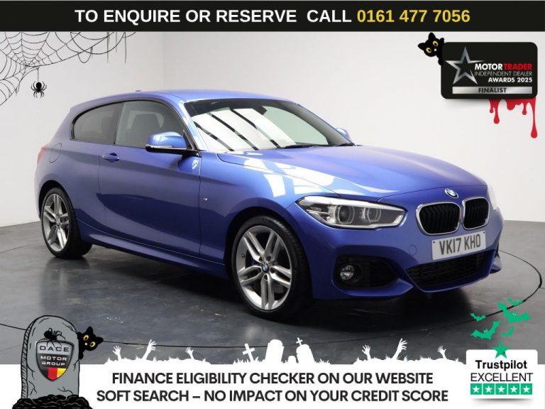Used 2017 BLUE BMW 1 SERIES Hatchback 1.5 118i M Sport Hatchback 3dr Petrol Auto Euro 6 (s/s) (136 ps) PETROL (reg. 2017-03-31) (Automatic) for sale in Stockport