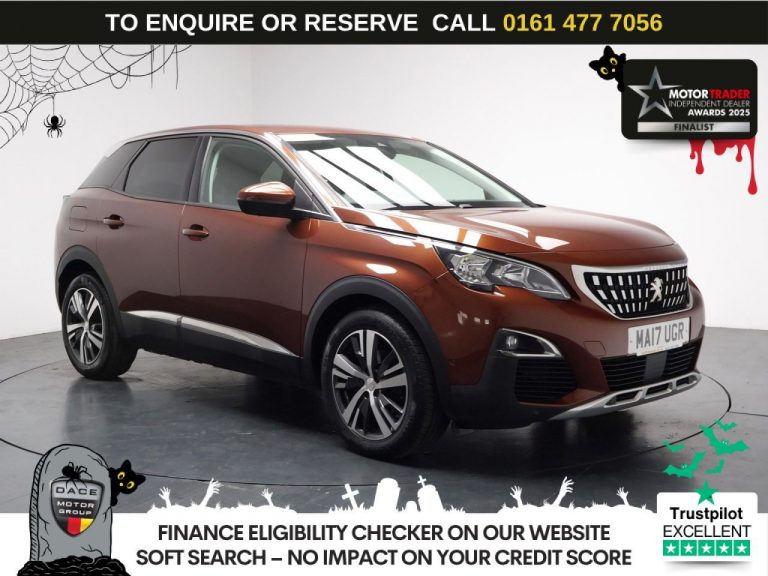 Used 2017 BRONZE PEUGEOT 3008 SUV 1.6 BlueHDi Allure SUV 5dr Diesel EAT Euro 6 (s/s) (120 ps) DIESEL (reg. 2017-04-30) (Automatic) for sale in Stockport
