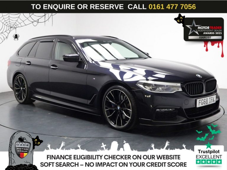 Used 2018 BLACK BMW 5 SERIES Estate 3.0 530d M Sport Touring 5dr Diesel Auto Euro 6 (s/s) (265 ps) DIESEL (reg. 2018-10-09) (Automatic) for sale in Stockport