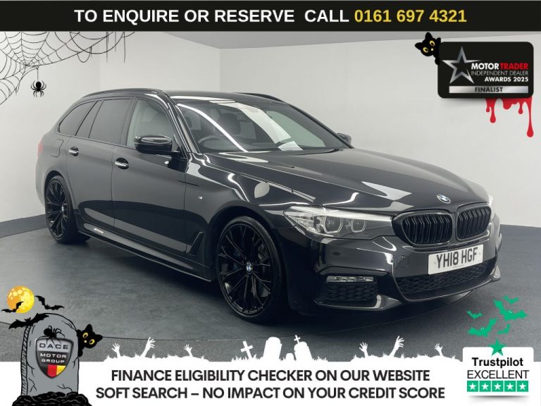 Used 2018 BLACK BMW 5 SERIES Estate 3.0 540i M Sport Touring 5dr Petrol Auto xDrive Euro 6 (s/s) (340 ps) PETROL (reg. 2018-03-26) (Automatic) for sale in Stockport