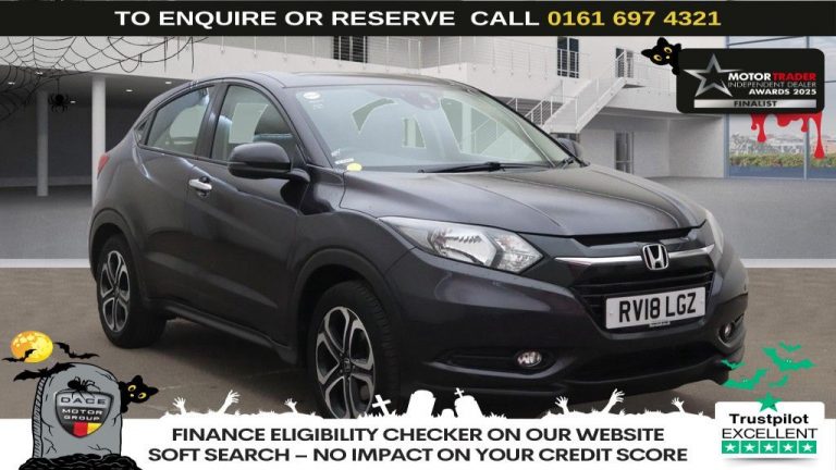 Used 2018 BLACK HONDA HR-V SUV 1.5 i-VTEC SE SUV 5dr Petrol CVT Euro 6 (s/s) (130 ps) PETROL (reg. 2018-03-13) (Automatic) for sale in Stockport