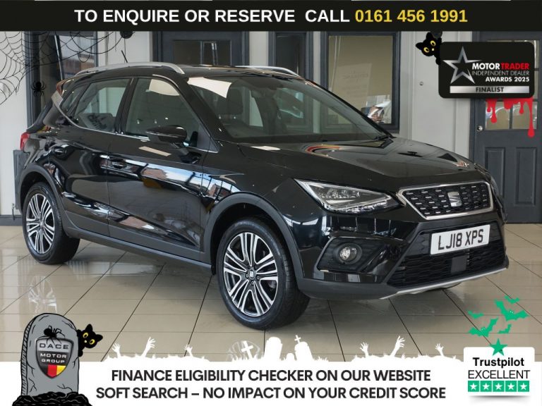 Used 2018 BLACK SEAT ARONA SUV 1.0 TSI XCELLENCE SUV 5dr Petrol DSG Euro 6 (s/s) (115 ps) PETROL (reg. 2018-04-28) (Automatic) for sale in Stockport
