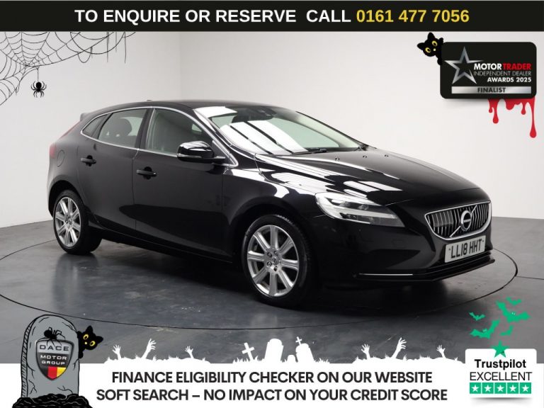 Used 2018 BLACK VOLVO V40 Hatchback 1.5 T3 GPF Inscription Hatchback 5dr Petrol Auto Euro 6 (s/s) (152 ps) PETROL (reg. 2018-05-16) (Automatic) for sale in Stockport
