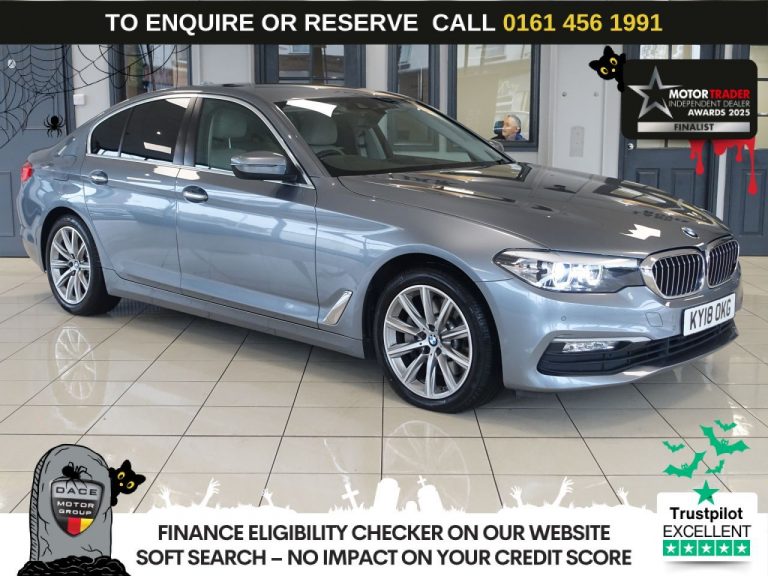 Used 2018 BLUE BMW 5 SERIES Saloon 3.0 530d SE Saloon 4dr Diesel Auto Euro 6 (s/s) (265 ps) DIESEL (reg. 2018-03-31) (Automatic) for sale in Stockport