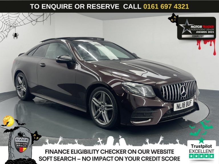 Used 2018 RED MERCEDES-BENZ E-CLASS Coupe 2.0 E220d AMG Line (Premium Plus) Coupe 2dr Diesel G-Tronic+ Euro 6 (s/s) (194 ps) DIESEL (reg. 2018-03-26) (Automatic) for sale in Stockport