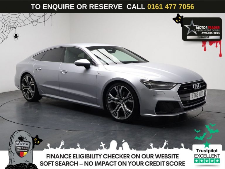 Used 2018 SILVER AUDI A7 Hatchback 3.0 TDI V6 50 S line Sportback 5dr Diesel Tiptronic quattro Euro 6 (s/s) (286 ps) DIESEL (reg. 2018-10-31) (Automatic) for sale in Stockport