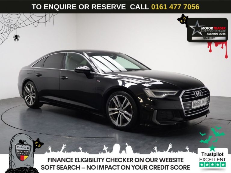 Used 2019 BLACK AUDI A6 SALOON Saloon 2.0 TDI 40 S line Saloon 4dr Diesel S Tronic Euro 6 (s/s) (204 ps) DIESEL (reg. 2019-02-26) (Automatic) for sale in Stockport