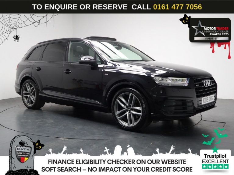 Used 2019 BLACK AUDI Q7 SUV 3.0 TDI V6 50 Black Edition SUV 5dr Diesel Tiptronic quattro Euro 6 (s/s) (286 ps) DIESEL (reg. 2019-06-13) (Automatic) for sale in Stockport