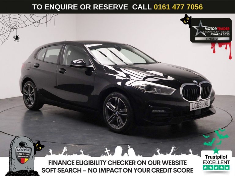 Used 2019 BLACK BMW 1 SERIES Hatchback 2.0 118d Sport Hatchback 5dr Diesel Auto Euro 6 (s/s) (150 ps) DIESEL (reg. 2019-09-26) (Automatic) for sale in Stockport