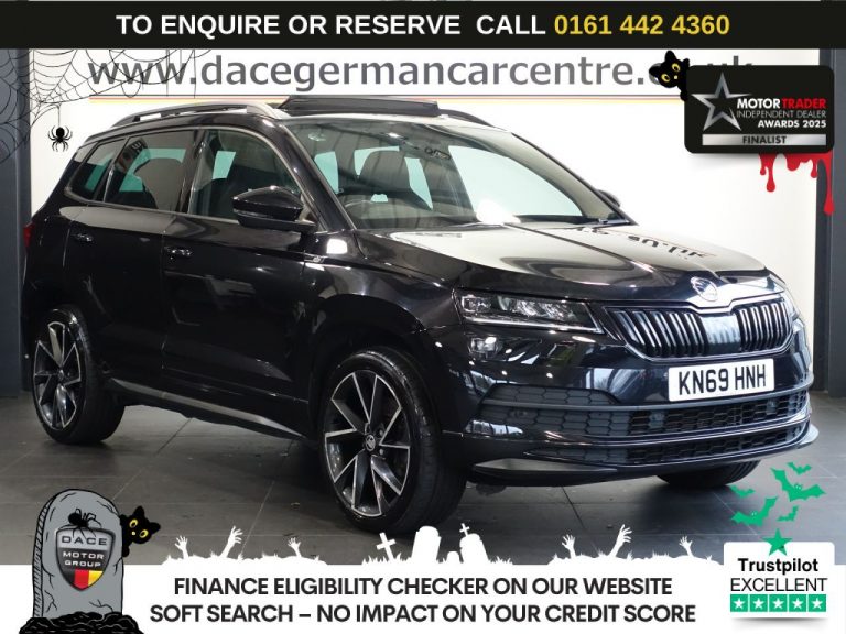 Used 2019 BLACK SKODA KAROQ SUV 2.0 TSI SportLine SUV 5dr Petrol DSG 4WD Euro 6 (s/s) (190 ps) PETROL (reg. 2019-09-09) (Automatic) for sale in Stockport