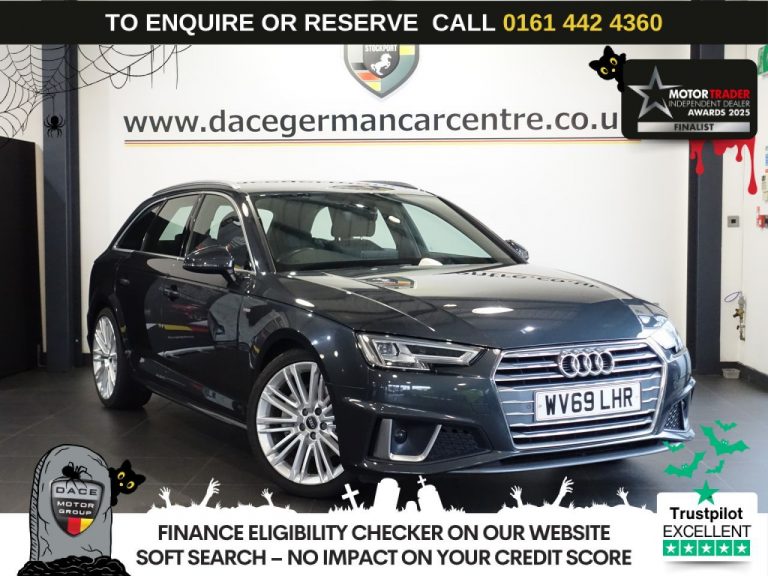 Used 2019 GREY AUDI A4 AVANT Estate 2.0 TDI 40 S line Estate 5dr Diesel S Tronic Euro 6 (s/s) (190 ps) DIESEL (reg. 2019-09-11) (Automatic) for sale in Stockport