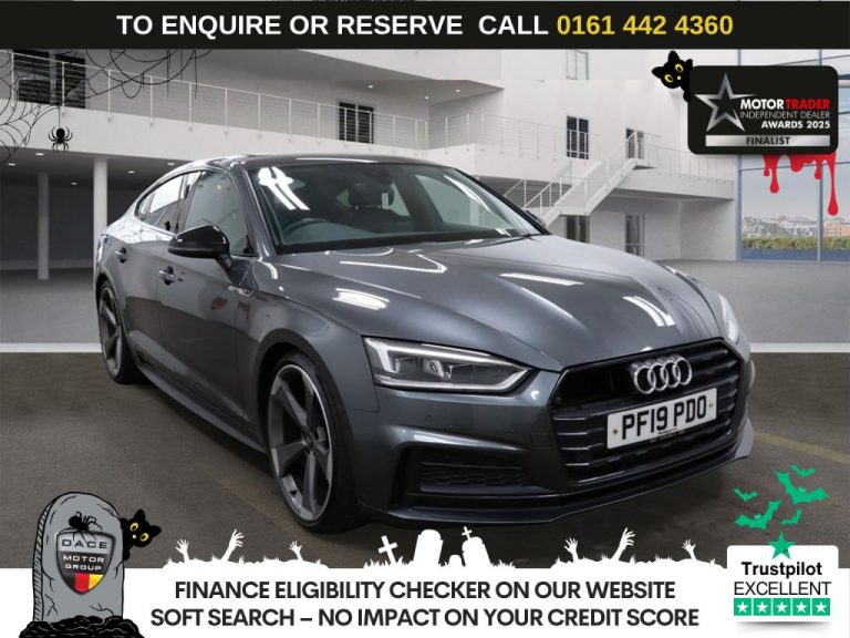 Used 2019 GREY AUDI A5 Hatchback 2.0 TFSI 35 Black Edition Sportback 5dr Petrol S Tronic Euro 6 (s/s) (150 ps) PETROL (reg. 2019-05-13) (Automatic) for sale in Stockport