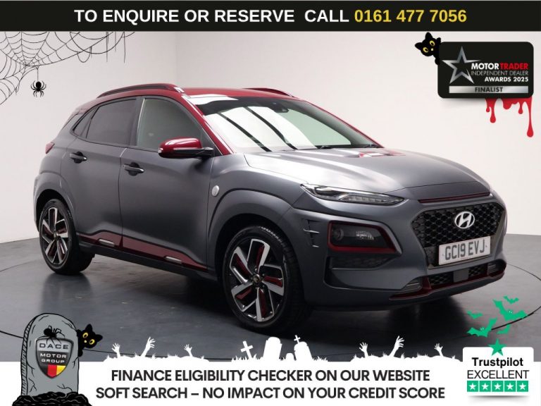 Used 2019 GREY HYUNDAI KONA SUV 1.6 T-GDi Iron Man Edition SUV 5dr Petrol DCT Euro 6 (s/s) (177 ps) PETROL (reg. 2019-06-14) (Automatic) for sale in Stockport