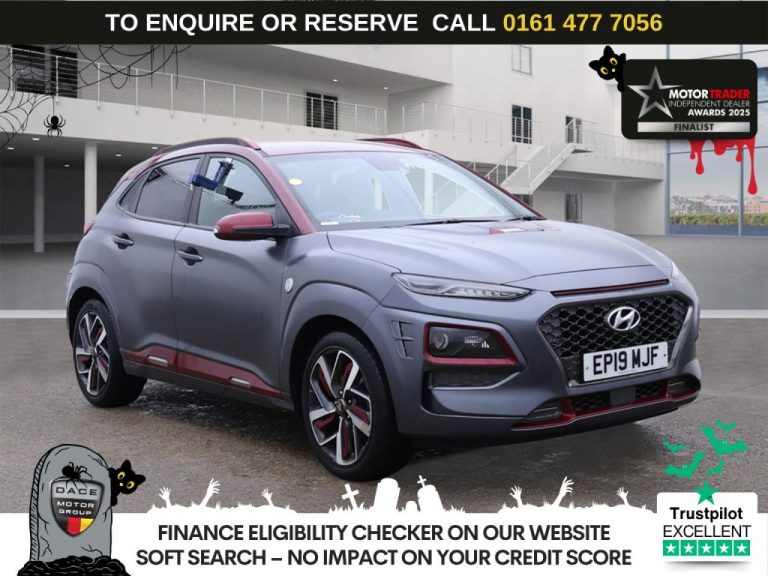 Used 2019 GREY HYUNDAI KONA SUV 1.6 T-GDi Iron Man Edition SUV 5dr Petrol DCT Euro 6 (s/s) (177 ps) PETROL (reg. 2019-07-17) (Automatic) for sale in Stockport
