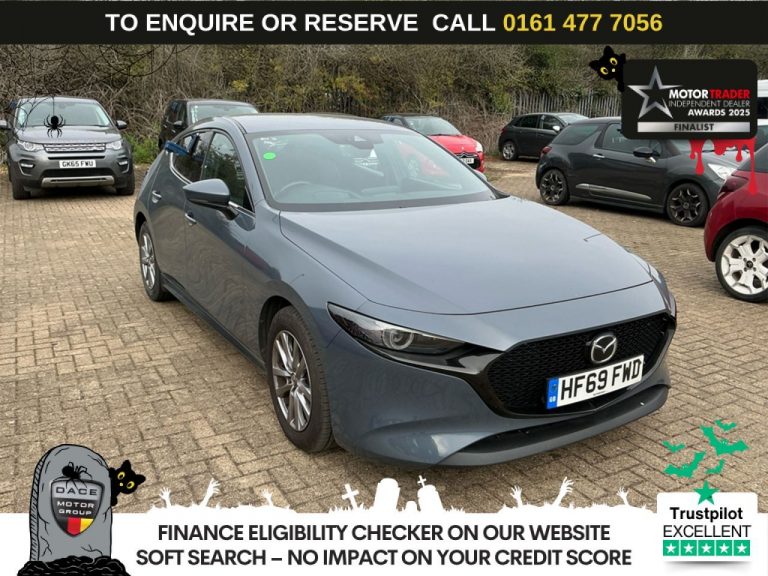 Used 2019 GREY MAZDA MAZDA3 Hatchback 2.0 SKYACTIV-X MHEV Sport Hatchback 5dr Petrol Auto Euro 6 (s/s) (180 ps) PETROL (reg. 2019-10-10) (Automatic) for sale in Stockport