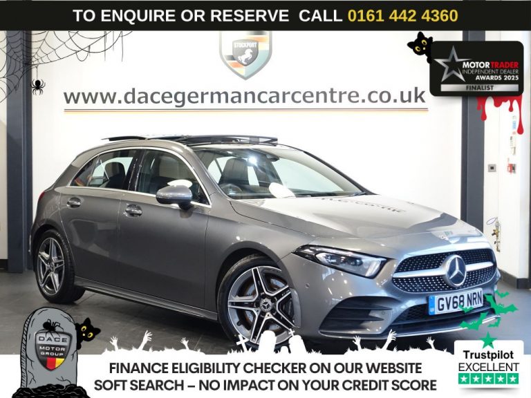 Used 2019 GREY MERCEDES-BENZ A-CLASS Hatchback 2.0 A250 AMG Line (Premium Plus) Hatchback 5dr Petrol 7G-DCT Euro 6 (s/s) (224 ps) PETROL (reg. 2019-01-10) (Automatic) for sale in Stockport