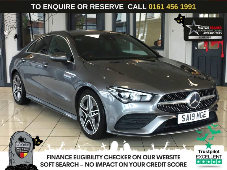 Used 2019 GREY MERCEDES-BENZ CLA Saloon 2.0 CLA220 AMG Line Coupe 4dr Petrol 7G-DCT Euro 6 (s/s) (190 ps) PETROL (reg. 2019-07-19) (Automatic) for sale in Stockport