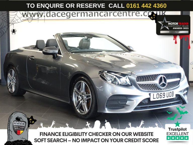 Used 2019 GREY MERCEDES-BENZ E-CLASS Convertible 2.0 E220d AMG Line Cabriolet 2dr Diesel G-Tronic+ Euro 6 (s/s) (194 ps) DIESEL (reg. 2019-12-31) (Automatic) for sale in Stockport