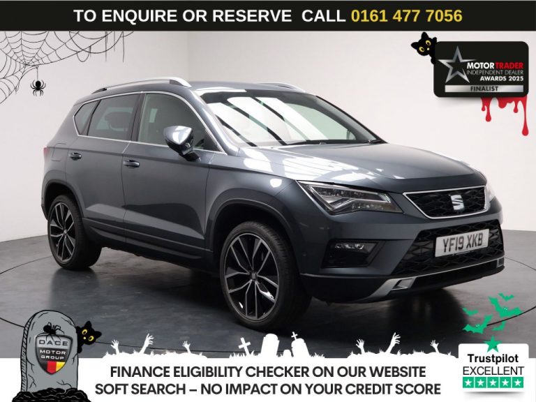 Used 2019 GREY SEAT ATECA SUV 1.5 TSI EVO XCELLENCE SUV 5dr Petrol DSG Euro 6 (s/s) (150 ps) PETROL (reg. 2019-04-12) (Automatic) for sale in Stockport