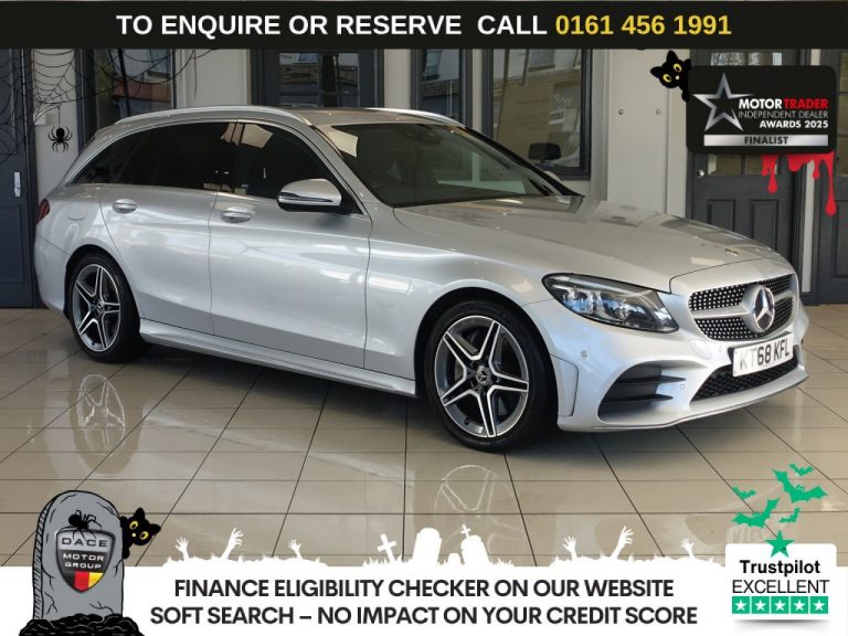 Used 2019 SILVER MERCEDES-BENZ C-CLASS Estate 2.0 C300d AMG Line (Premium) Estate 5dr Diesel G-Tronic+ Euro 6 (s/s) (245 ps) DIESEL (reg. 2019-01-08) (Automatic) for sale in Stockport