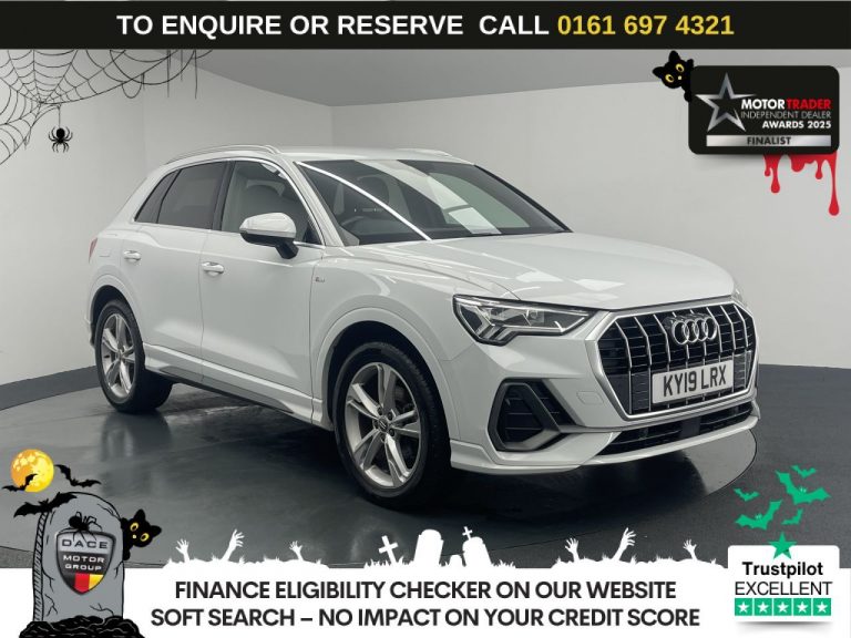 Used 2019 WHITE AUDI Q3 SUV 2.0 TDI 35 S line SUV 5dr Diesel S Tronic Euro 6 (s/s) (150 ps) DIESEL (reg. 2019-03-15) (Automatic) for sale in Stockport