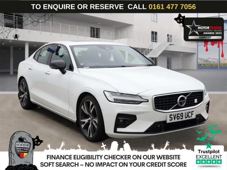 Used 2019 WHITE VOLVO S60 Saloon 2.0 T5 R-Design Plus Saloon 4dr Petrol Auto Euro 6 (s/s) (250 ps) PETROL (reg. 2019-09-10) (Automatic) for sale in Stockport