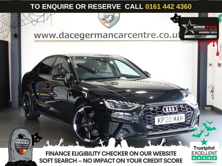 Used 2020 BLACK AUDI A4 Saloon 2.0 TDI 35 Black Edition Saloon 4dr Diesel S Tronic Euro 6 (s/s) (163 ps) DIESEL (reg. 2020-06-03) (Automatic) for sale in Stockport