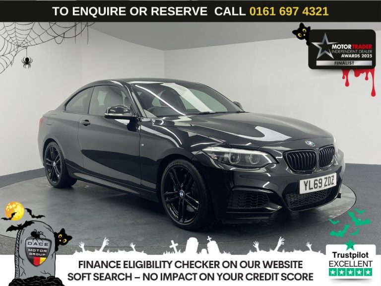 Used 2020 BLACK BMW 2 SERIES Coupe 1.5 218i GPF M Sport Coupe 2dr Petrol Auto Euro 6 (s/s) (136 ps) PETROL (reg. 2020-01-28) (Automatic) for sale in Stockport