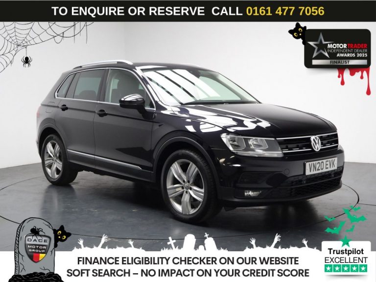 Used 2020 BLACK VOLKSWAGEN TIGUAN SUV 1.5 TSI EVO Match SUV 5dr Petrol DSG Euro 6 (s/s) (150 ps) PETROL (reg. 2020-07-30) (Automatic) for sale in Stockport